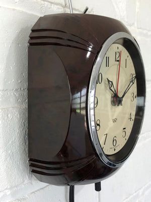 Vintage SMITHS Bakelite Electric Wall Clock | eXibit collection