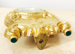 Vintage Figural Rhythm Alarm Gold Bedside Desk Clock | eXibit collection