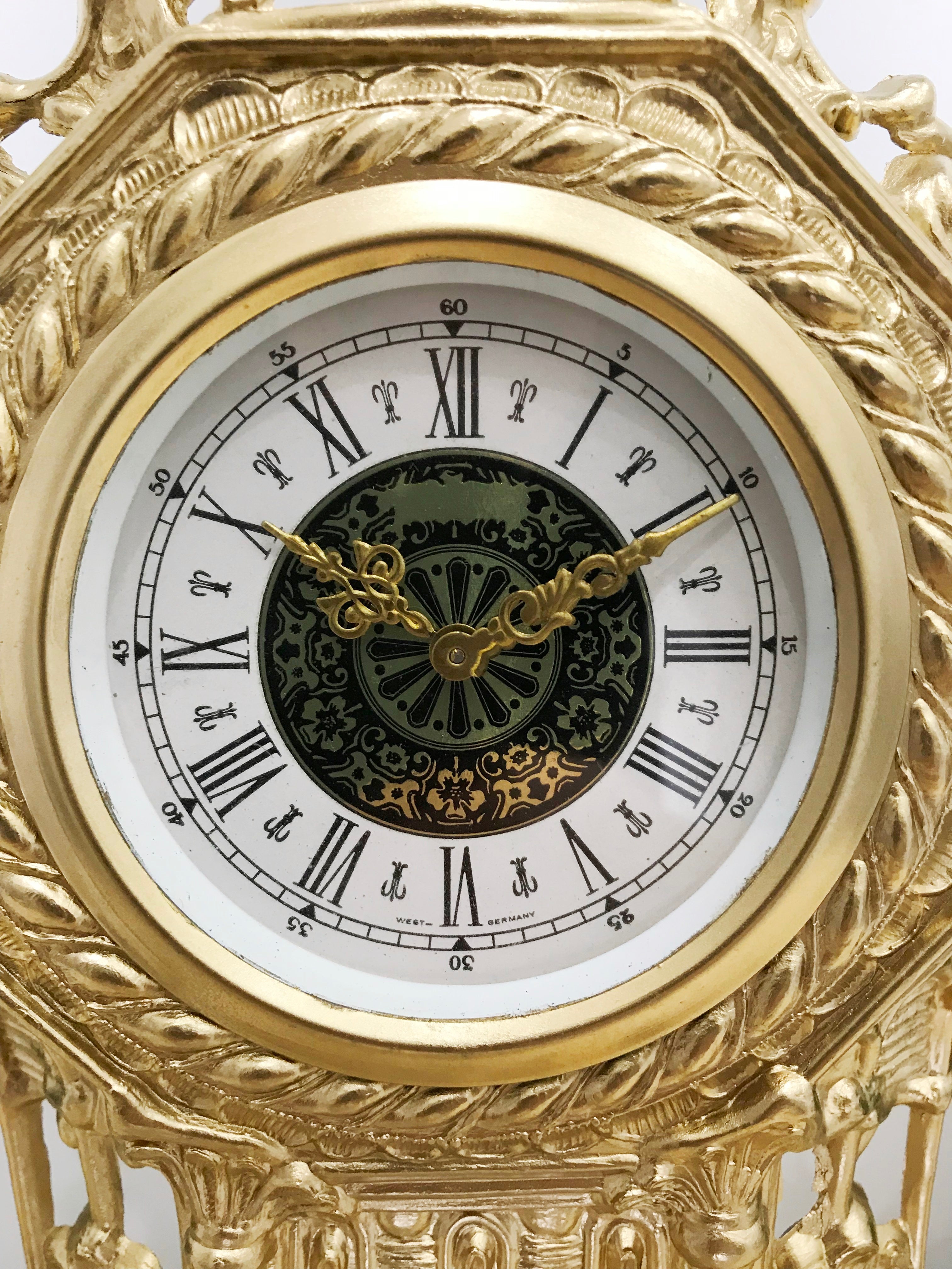 Vintage Figural West German Mantel Clock | eXibit Collection