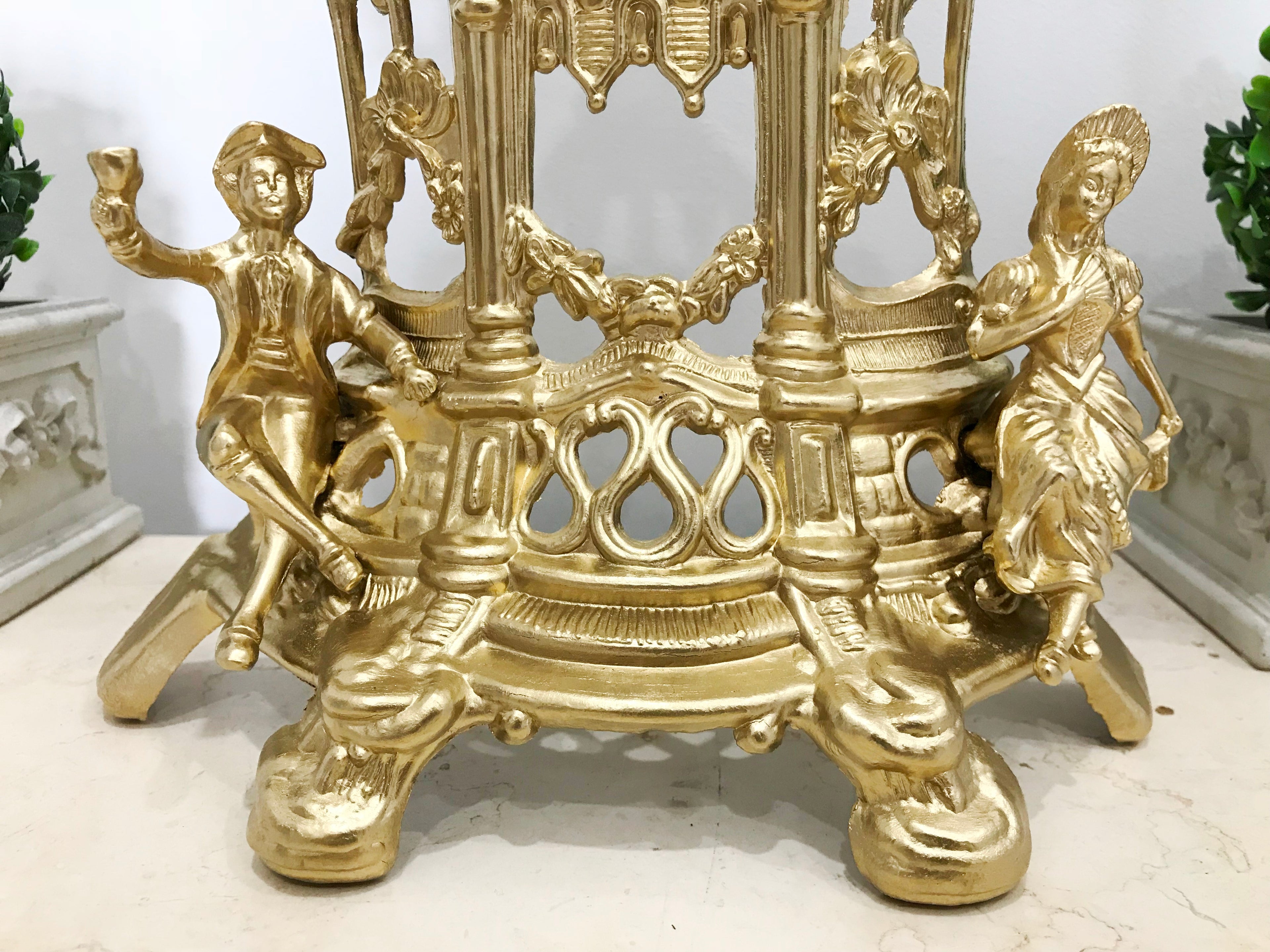 Vintage Figural West German Mantel Clock | eXibit Collection