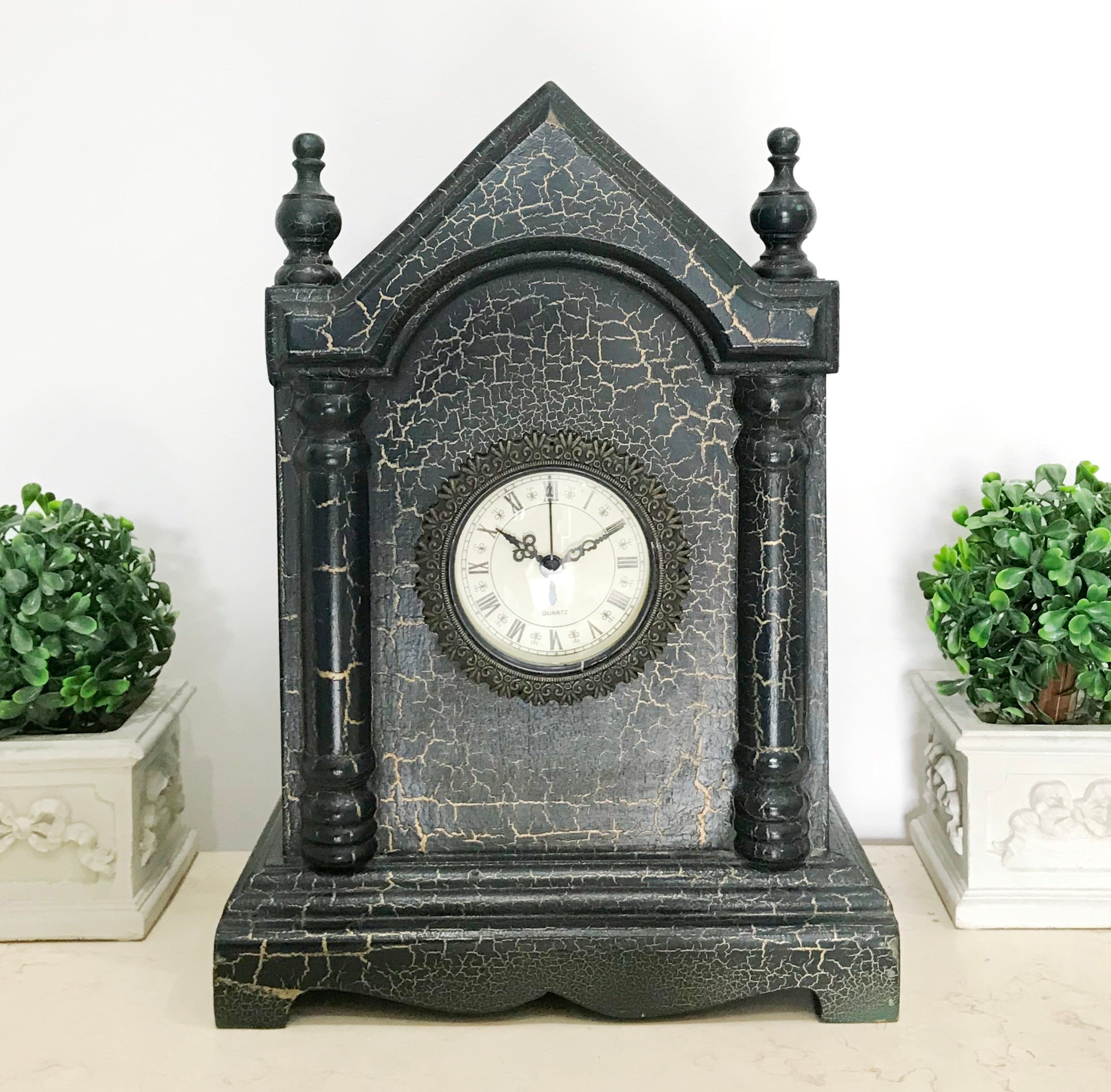 Vintage Cathedral Gothic Quartz Mantel Clock | eXibit collection