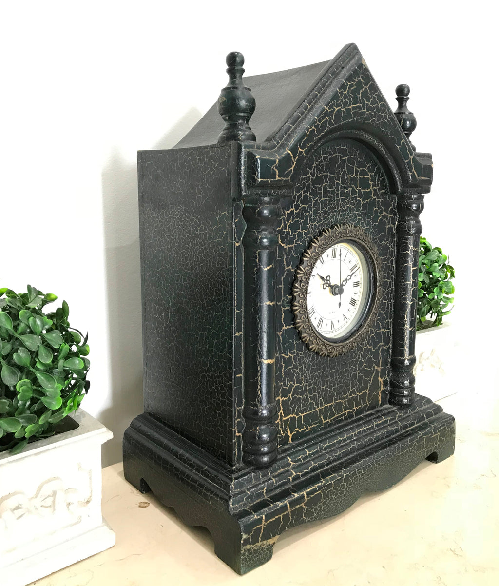 Vintage Cathedral Gothic Quartz Mantel Clock | eXibit collection