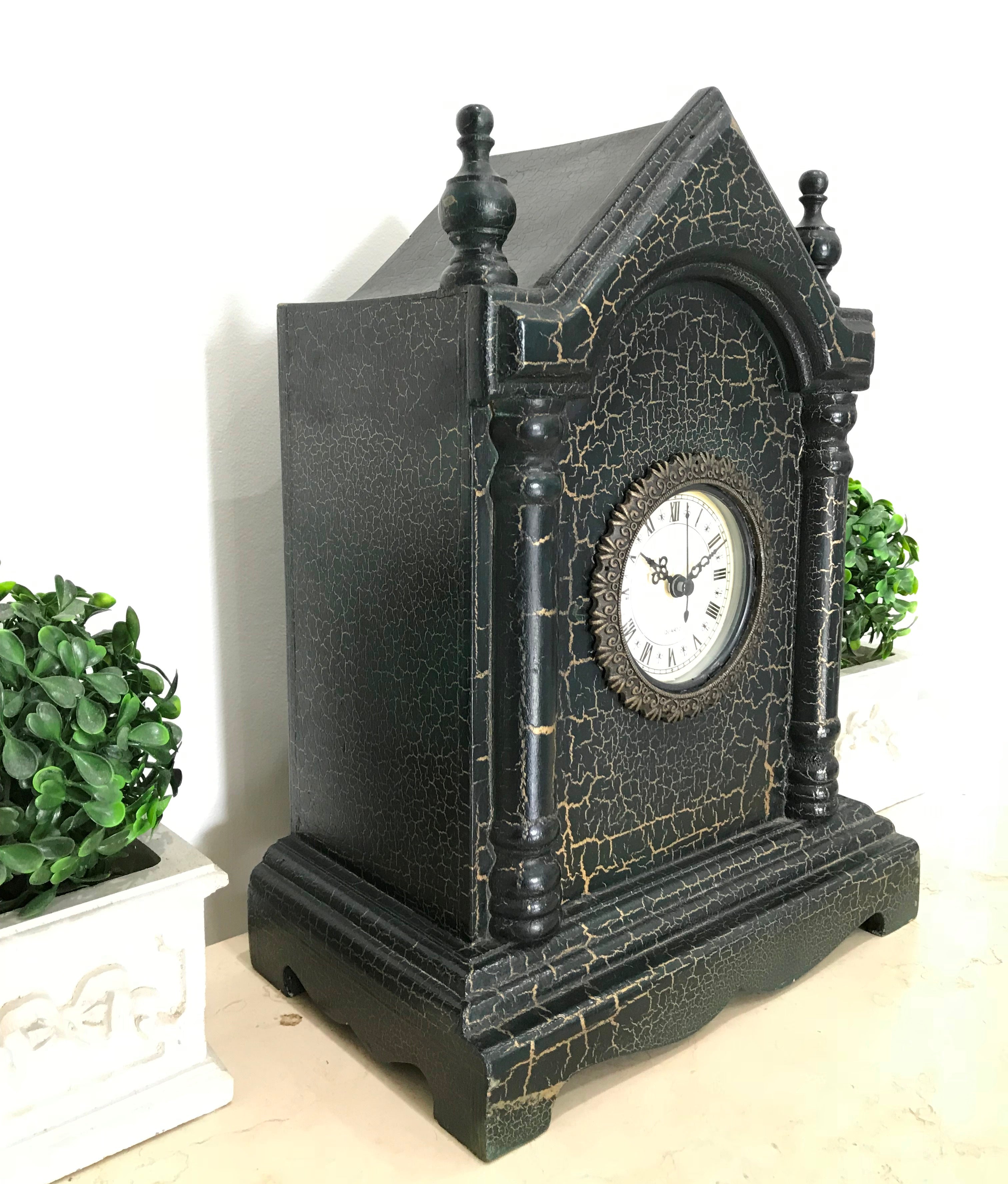 Vintage Cathedral Gothic Quartz Mantel Clock | eXibit collection
