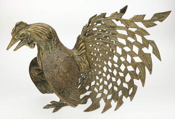Vintage SOLID BRASS Rooster | eXibit collection