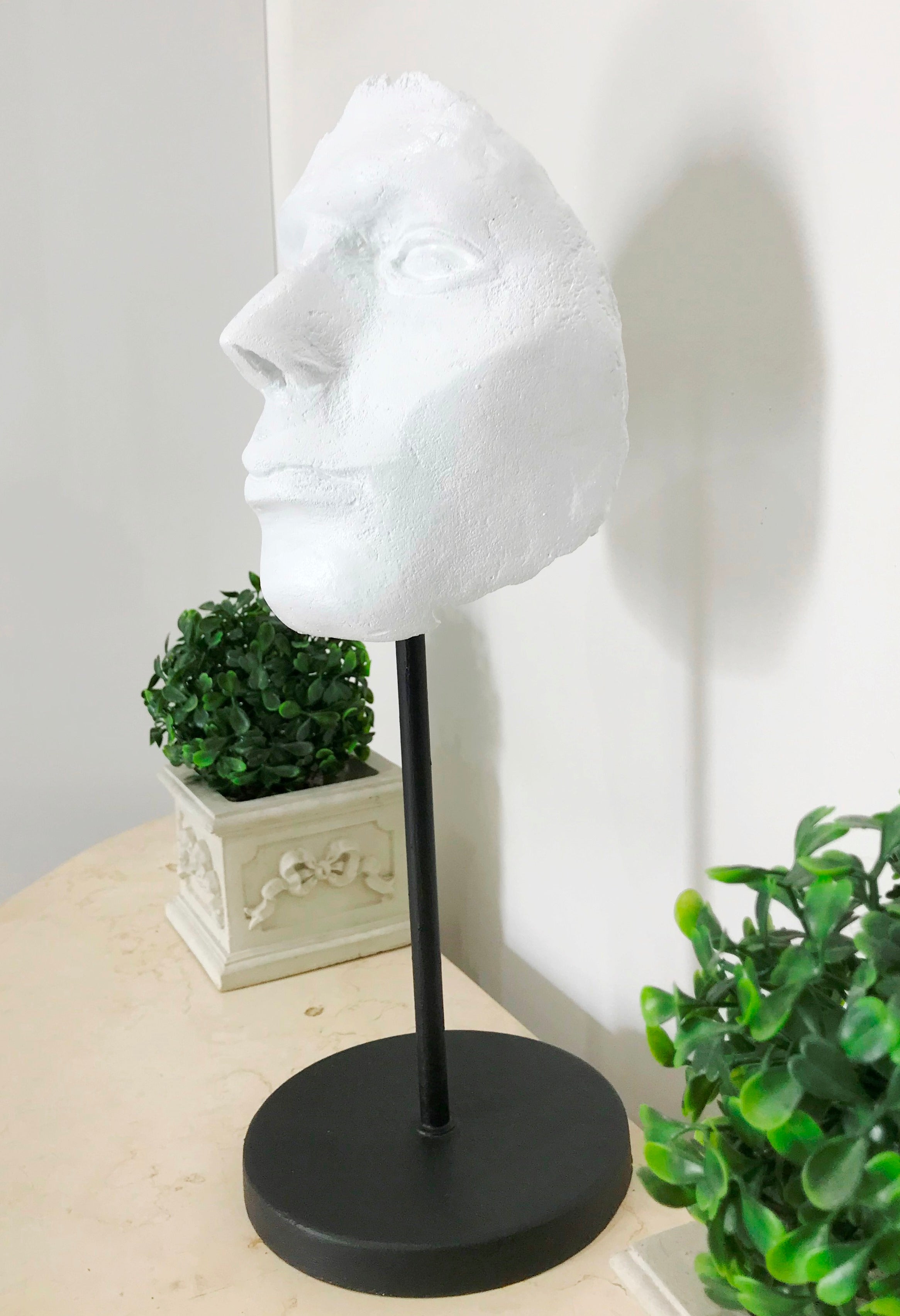 White Mask Face Sculpture | eXibit collection