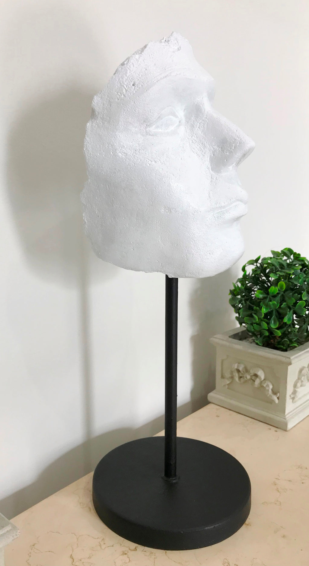 White Mask Face Sculpture | eXibit collection