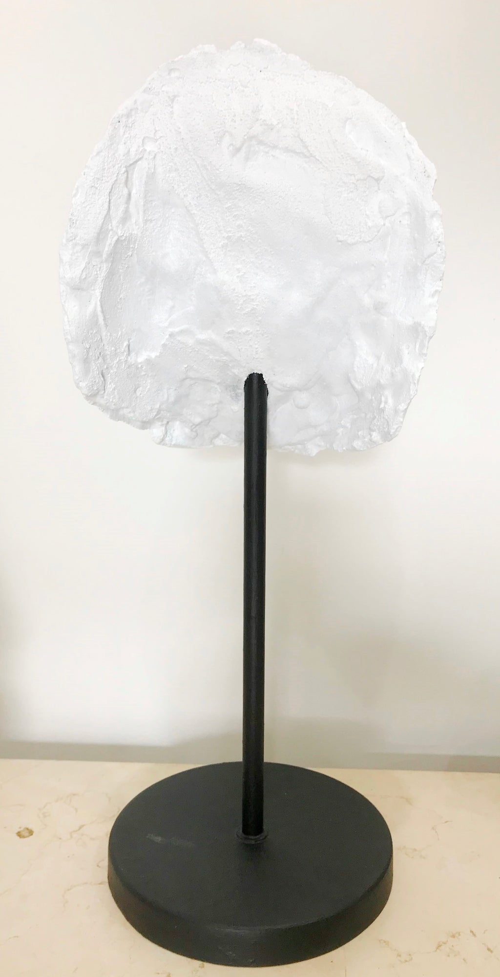 Restored White Mask Face Sculpture | eXibit collection