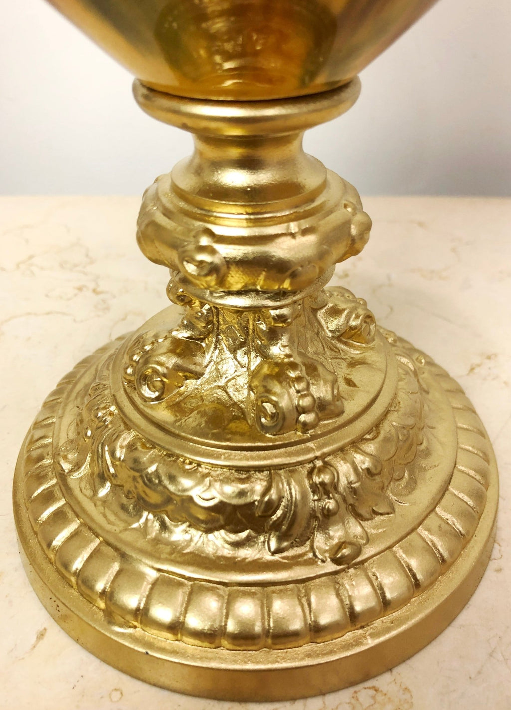 Vintage Ornate Brass Ewer Urn Garniture Set | eXibit collection