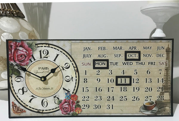 Paris Magnet Calendar Wall Clock | eXibit collection