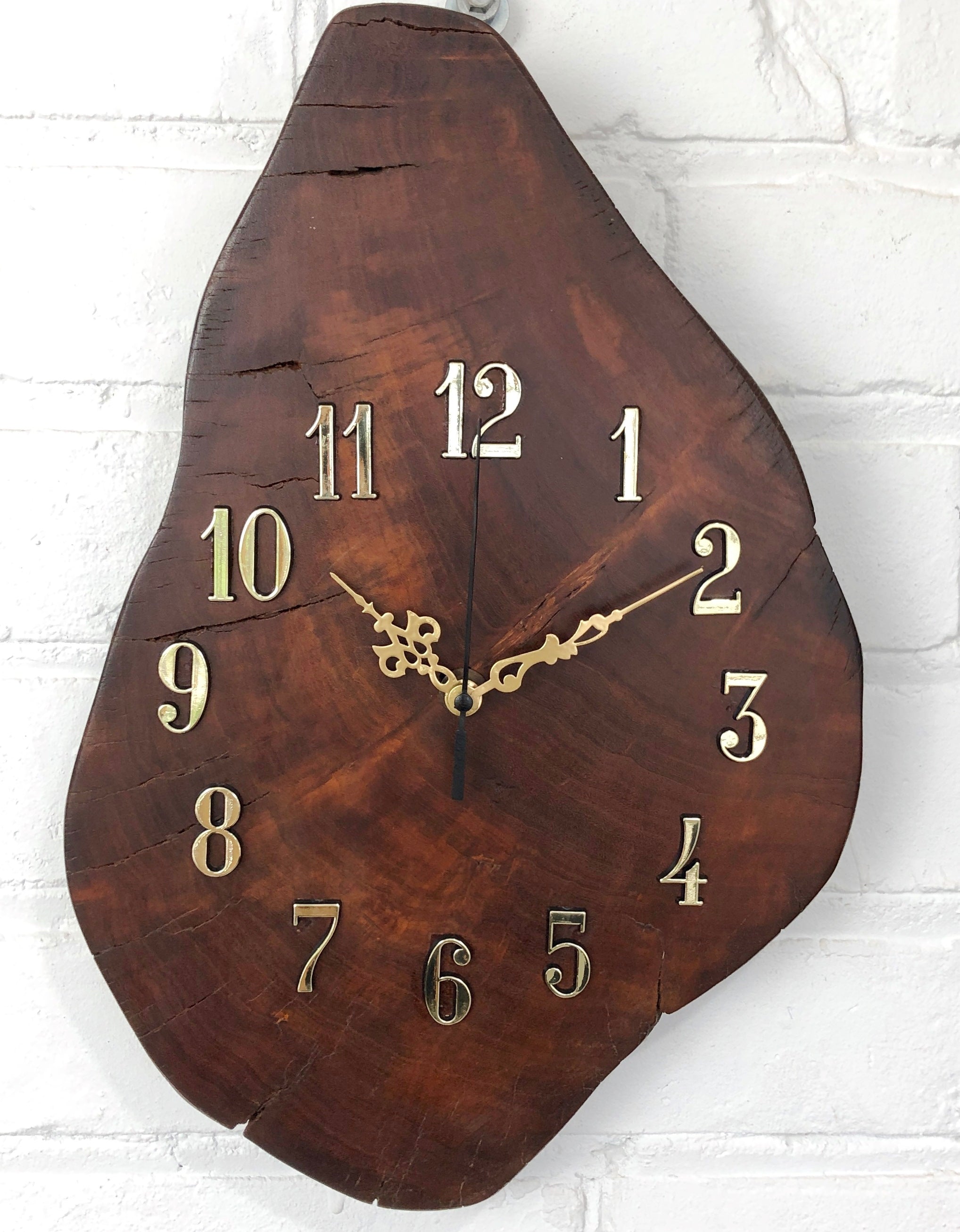 Vintage MULGA Wood Battery Wall Clock | eXibit collection