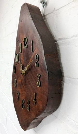Vintage MULGA Wood Battery Wall Clock | eXibit collection