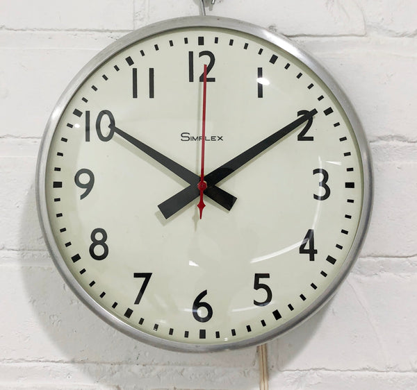 Vintage SIMPLEX Electric Wall School Clock | eXibit collection