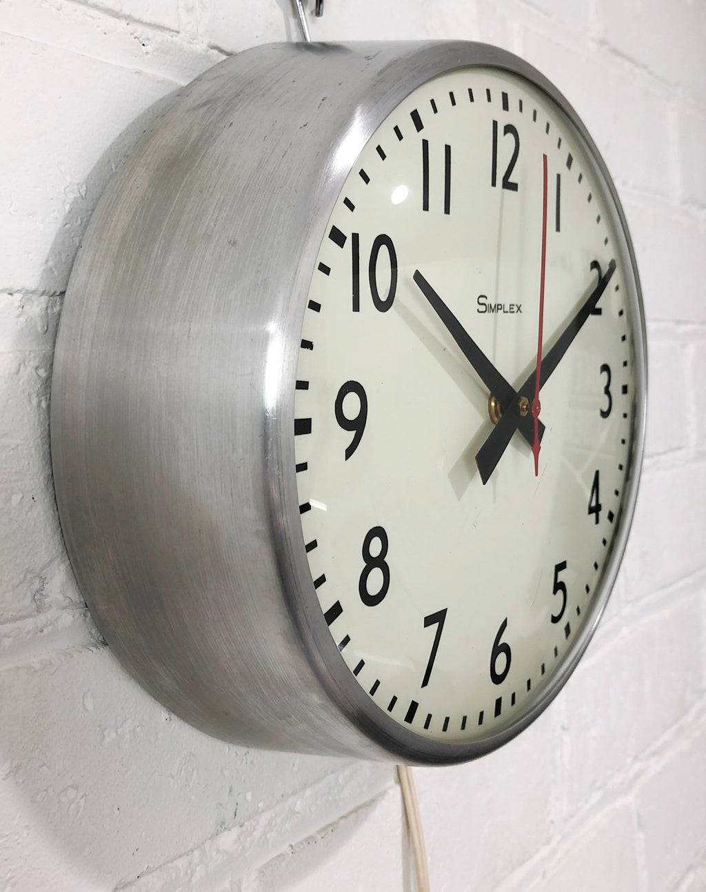 Vintage SIMPLEX Electric Wall School Clock | eXibit collection