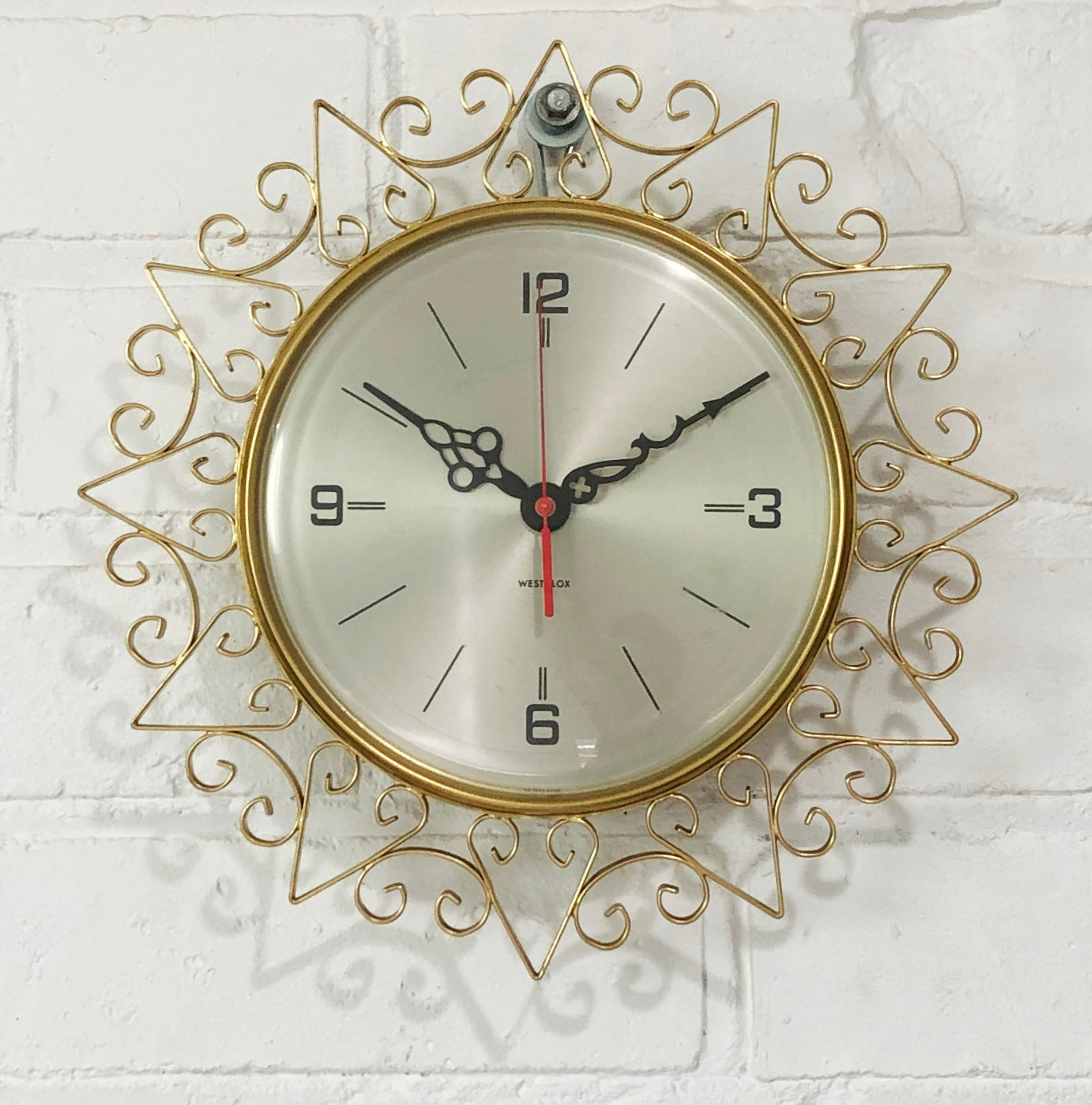 Vintage WESTCLOX Starburst Battery Wall Clock | eXibit collection