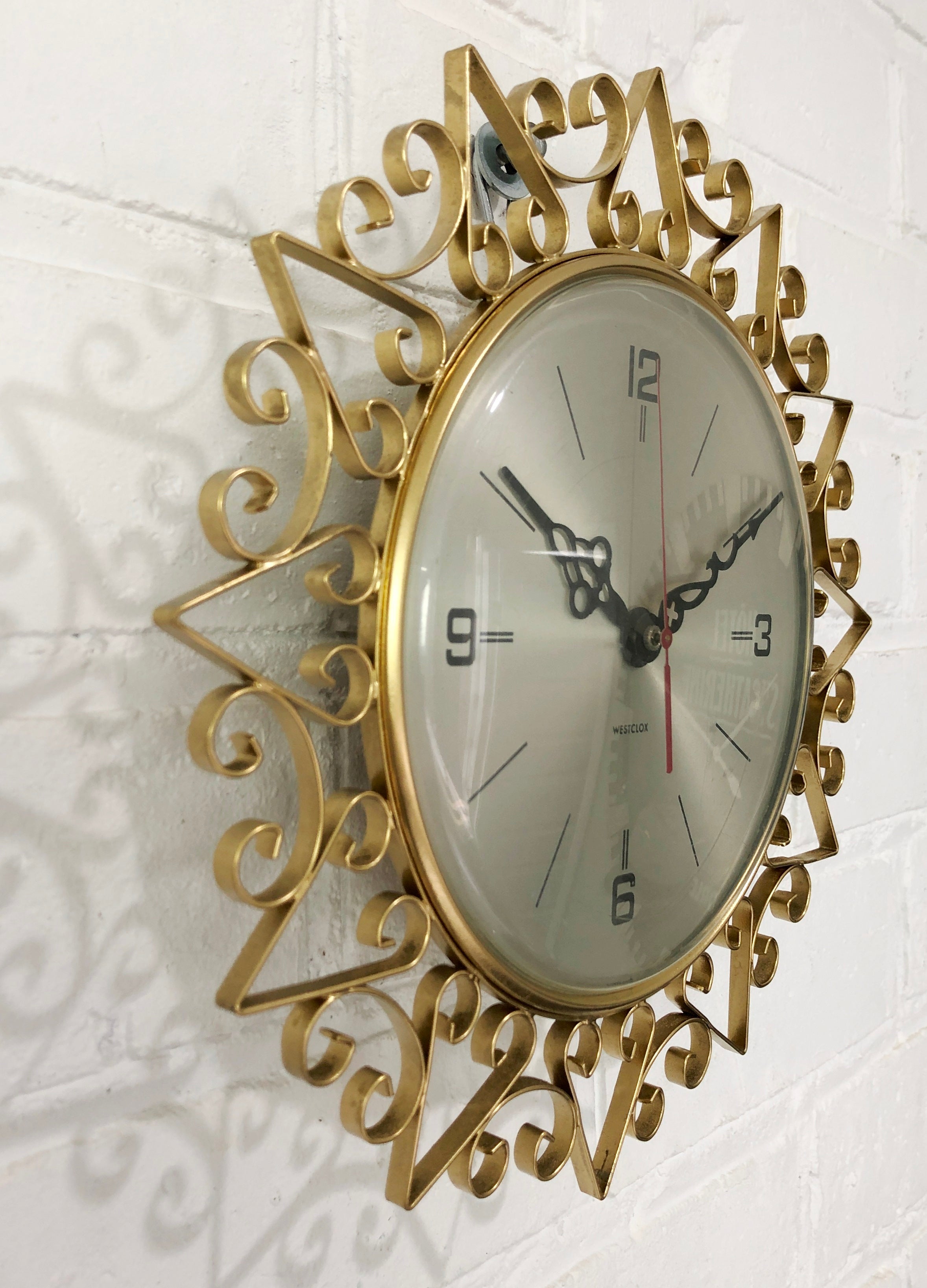 Vintage WESTCLOX Starburst Battery Wall Clock | eXibit collection