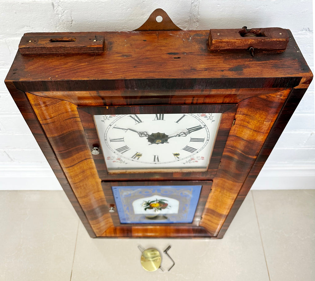 Antique New Haven Ogee Hammer on Coil Chime Wall Clock | Adelaide Clocks