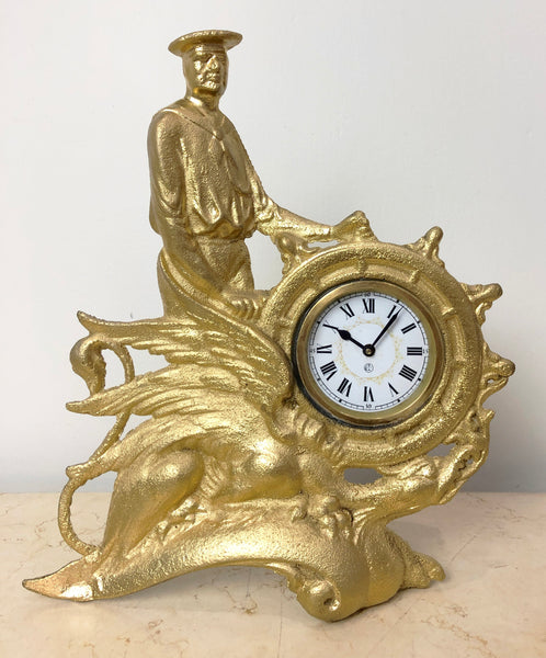 Vintage Sailor Man with Griffin Mantel Clock | eXibit collection