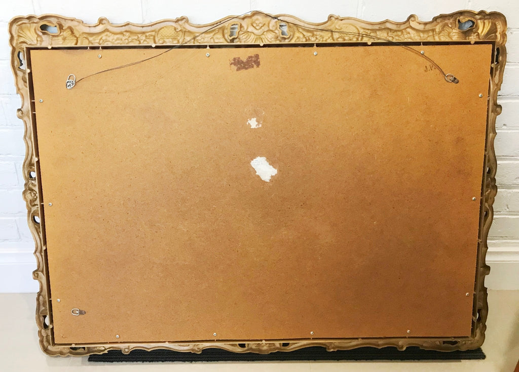 Antique Ornate Gold Wall Hanging Rectangle Mirror | Adelaide Clocks