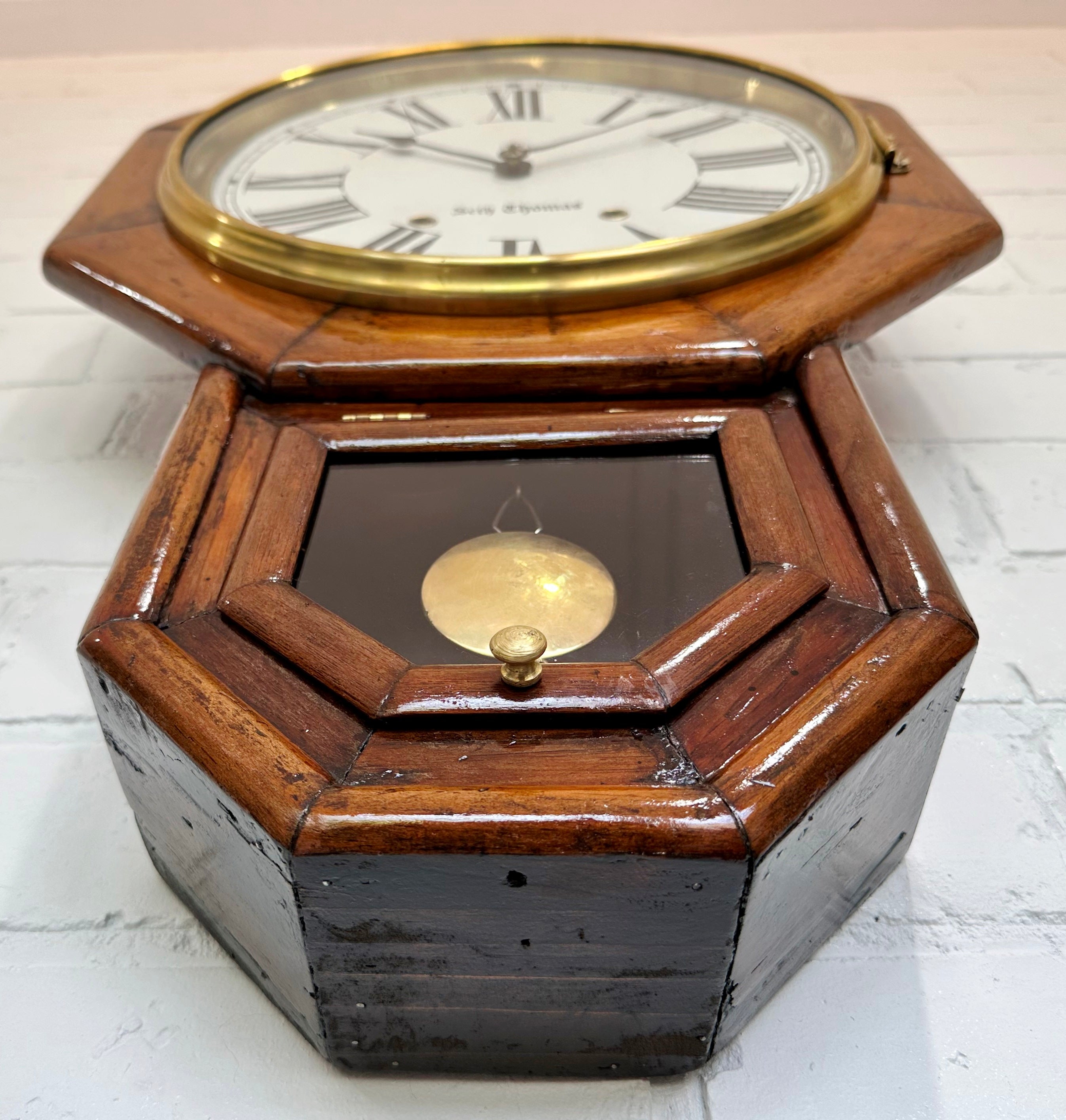 Original Antique Seth Thomas Hammer Chime Wall Clock | eXibit collection