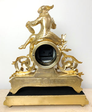 Antique Figural Spelter Mantel Clock | eXibit collection