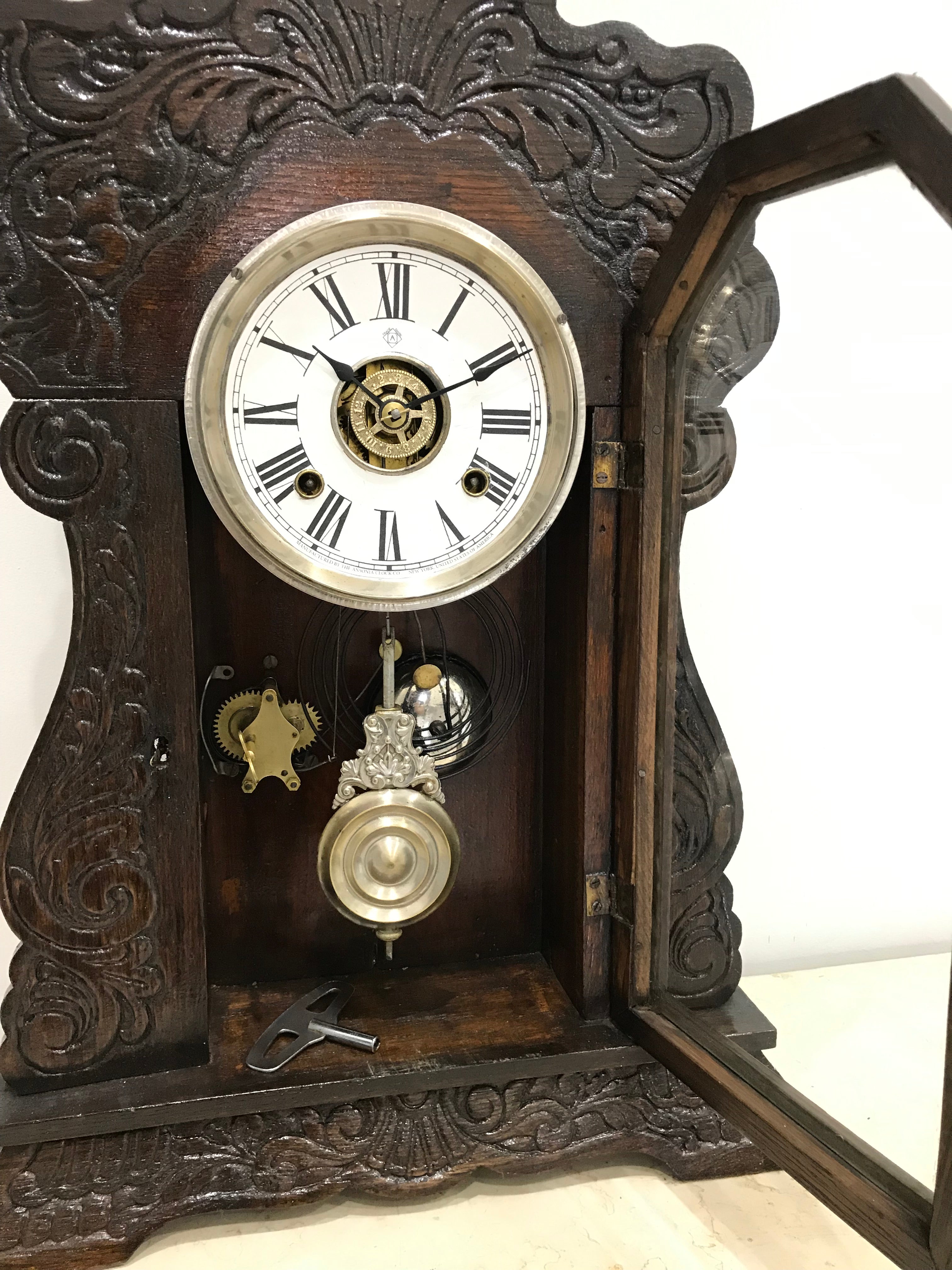 Restored Ansonia Cottage Chime Mantel Clock | eXibit collection