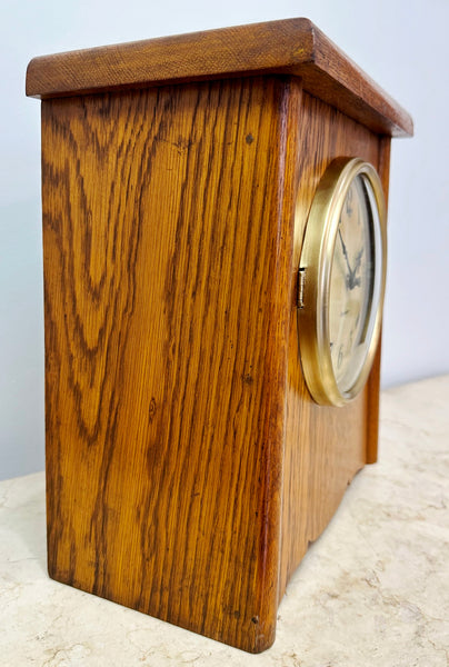 Antique GILBERT U.S.A Hammer on Coil Chime Mantel Clock | eXibit collection