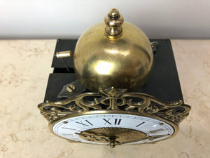 Vintage FRANZ Hermle Marie Louise Brass Bell Chime Mantel Clock | eXibit collection