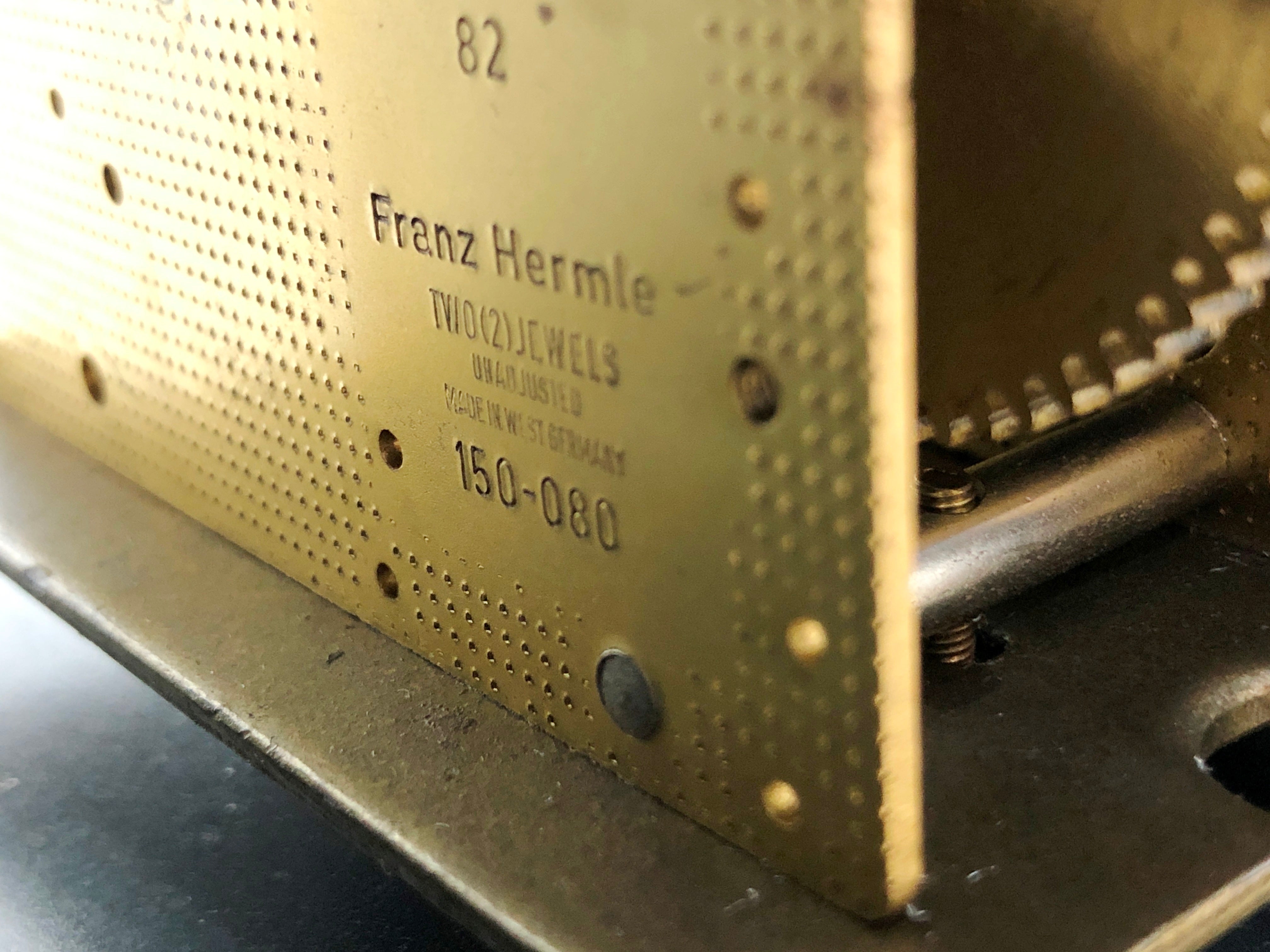 Vintage FRANZ Hermle Marie Louise Brass Bell Chime Mantel Clock | eXibit collection