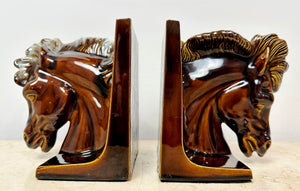 Vintage Original Horse Head Stallion Bookends | eXibit collection