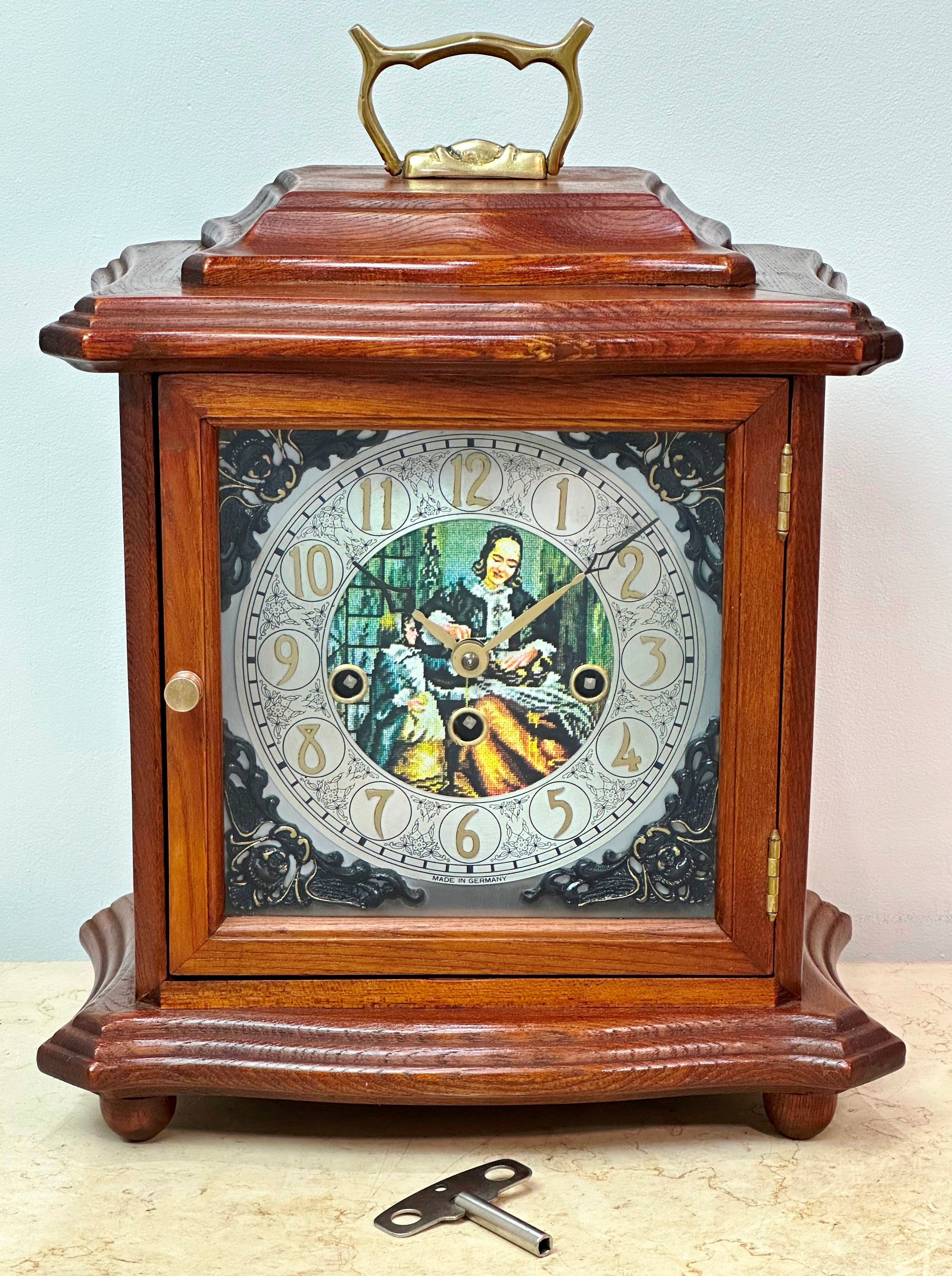 Vintage German Franz Hermle Westminster Chime Mantel Clock | eXibit collection