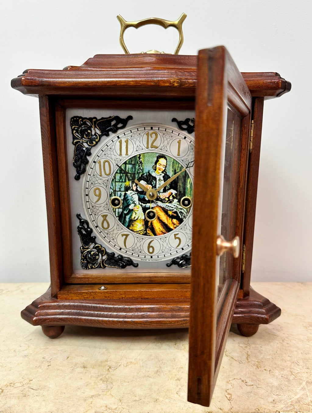 Vintage German Franz Hermle Westminster Chime Mantel Clock | eXibit collection