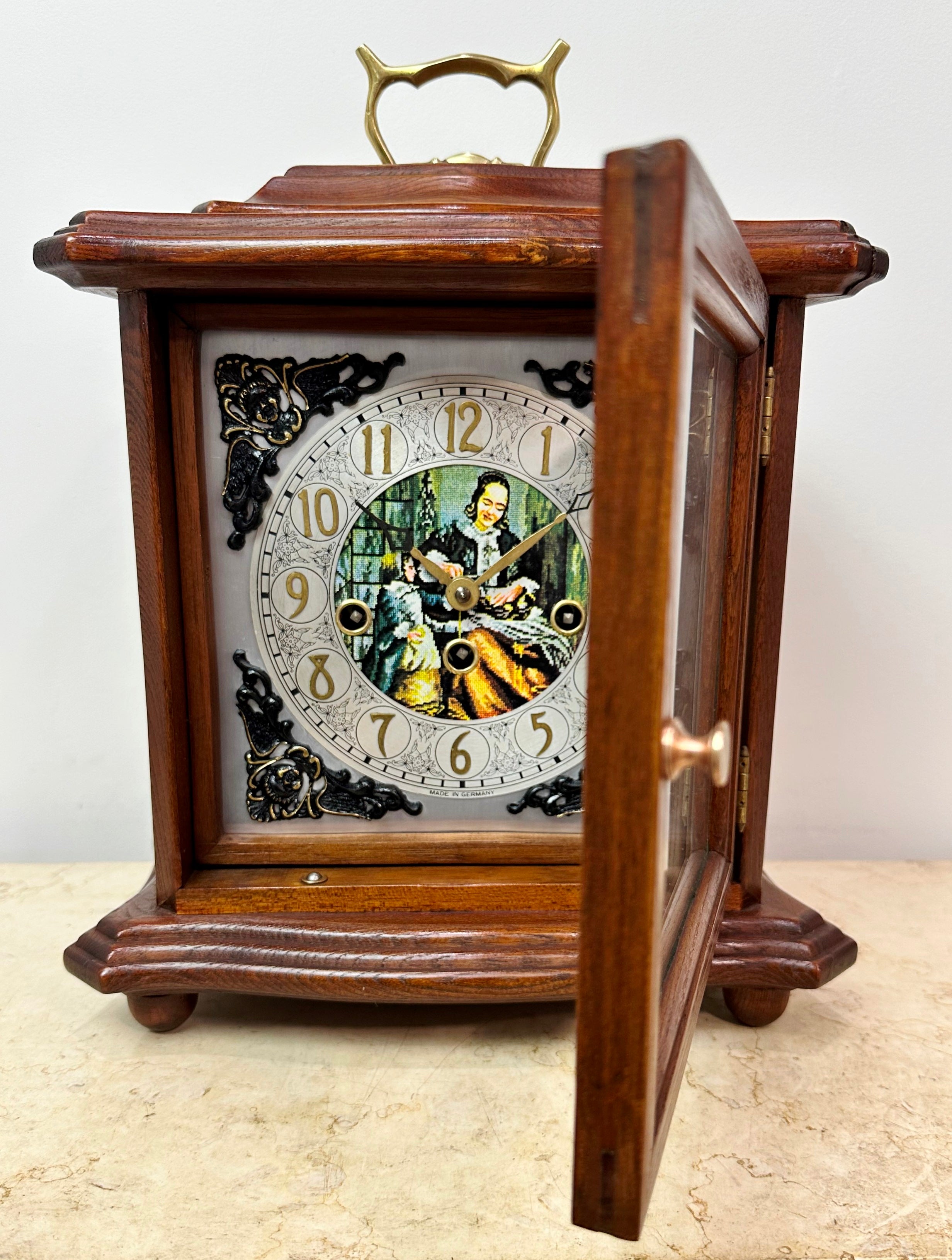 Vintage German Franz Hermle Westminster Chime Mantel Clock | eXibit collection