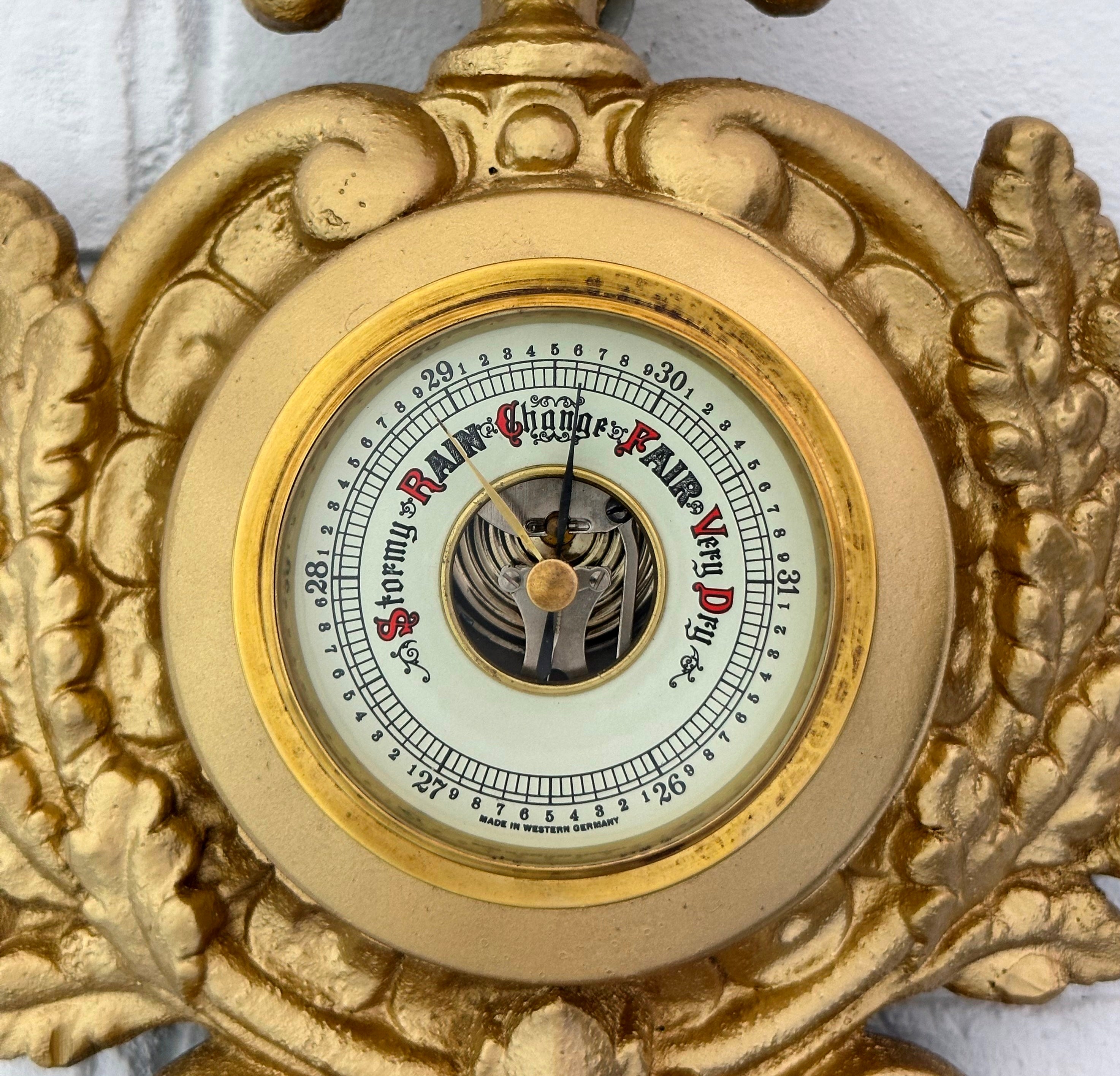 Vintage Smiths Sectronic Thermometer & Barometer Quartz Wall Clock | Adelaide Clocks