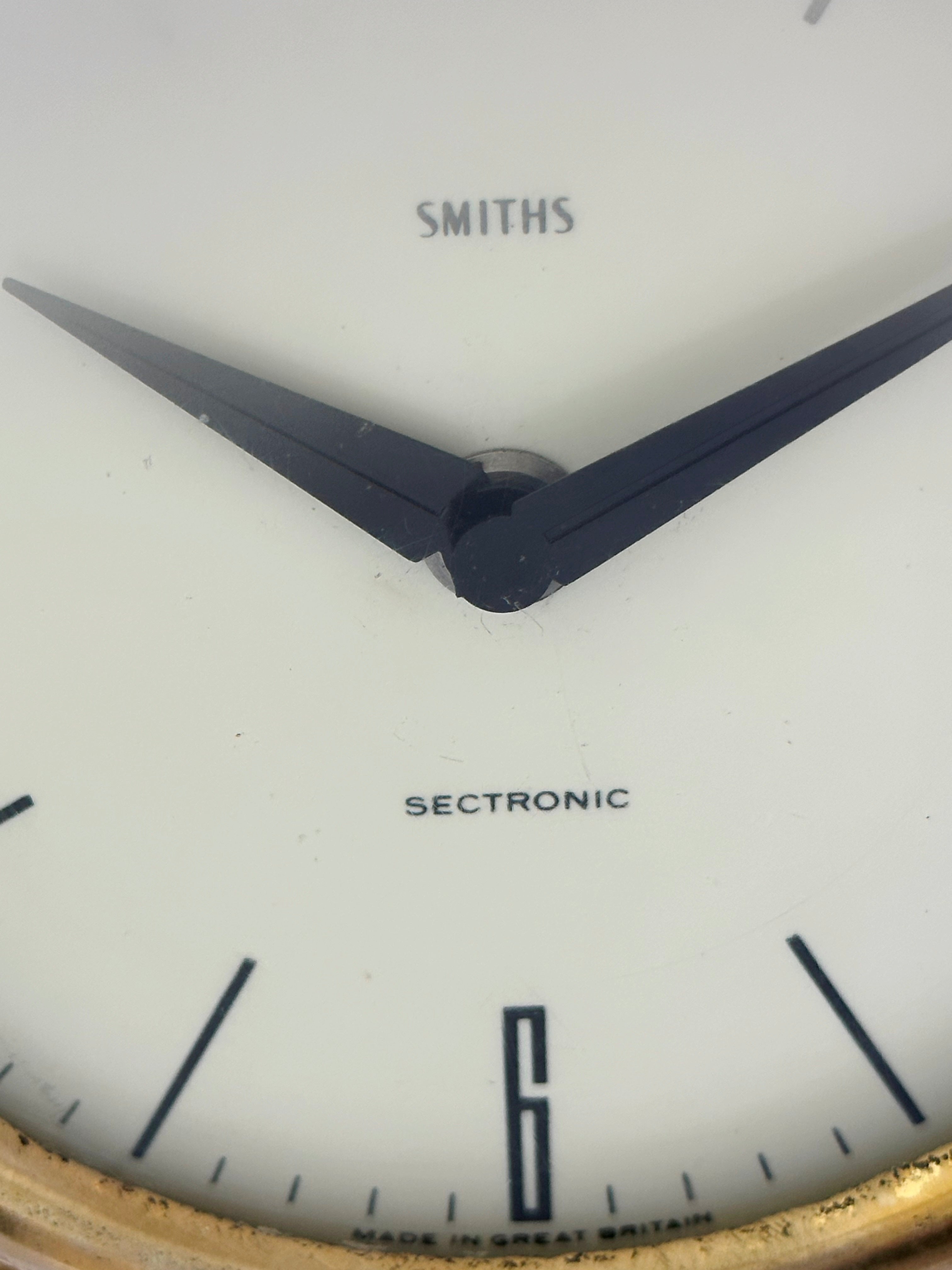 Vintage Smiths Sectronic Thermometer & Barometer Quartz Wall Clock | eXibit collection