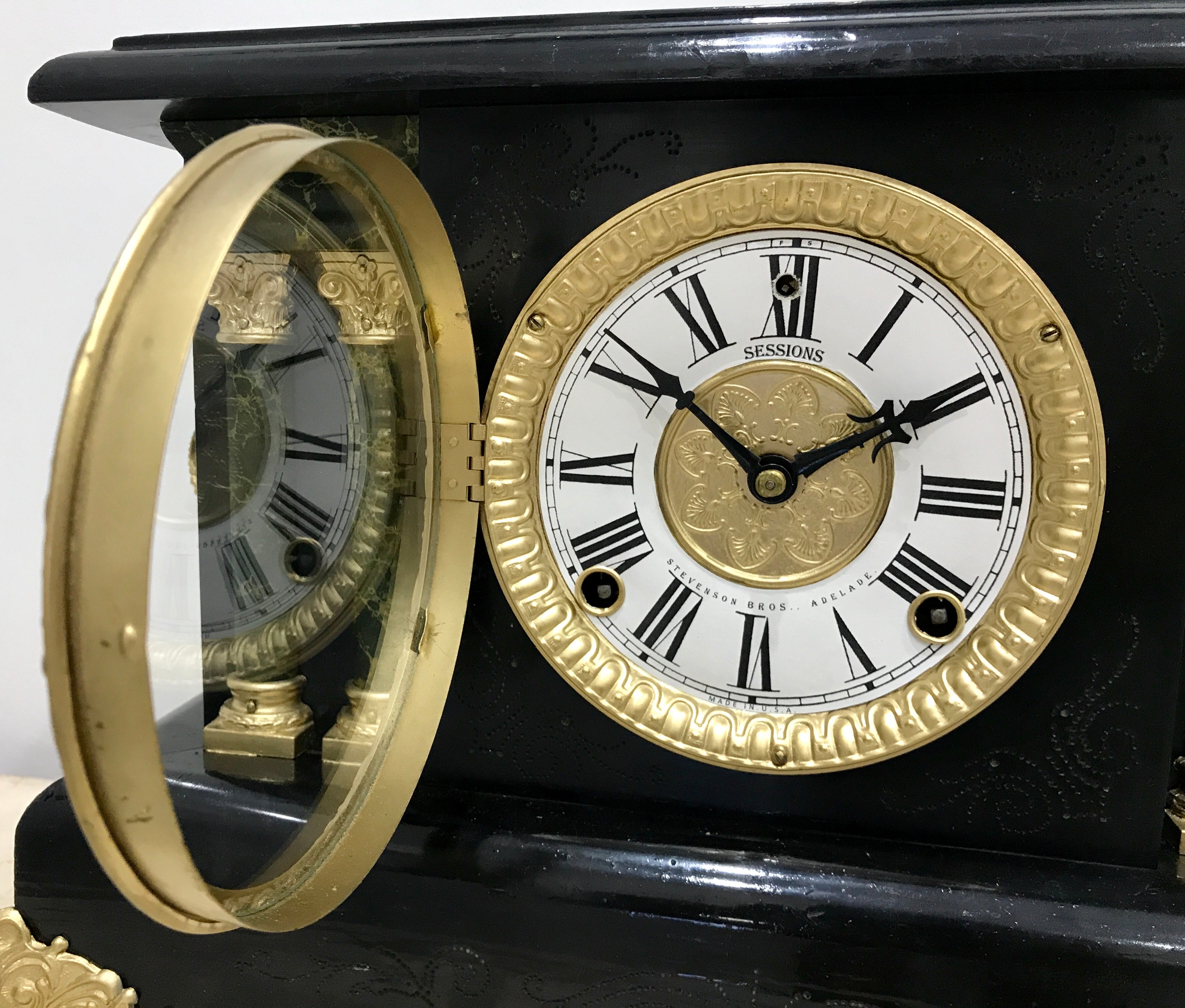 Original Antique Sessions Mantel Clock | eXibit collection