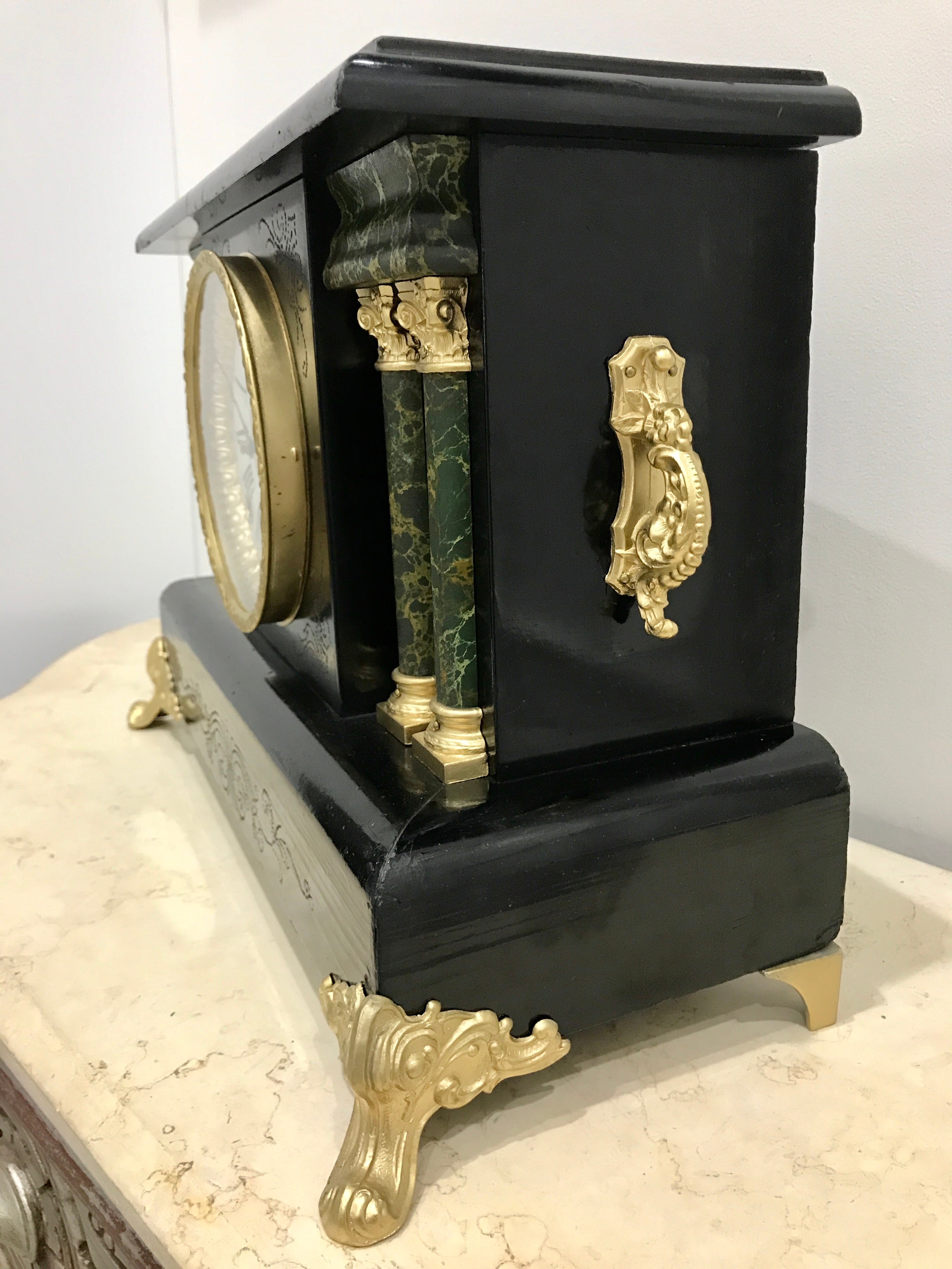 Original Antique Sessions Mantel Clock | eXibit collection