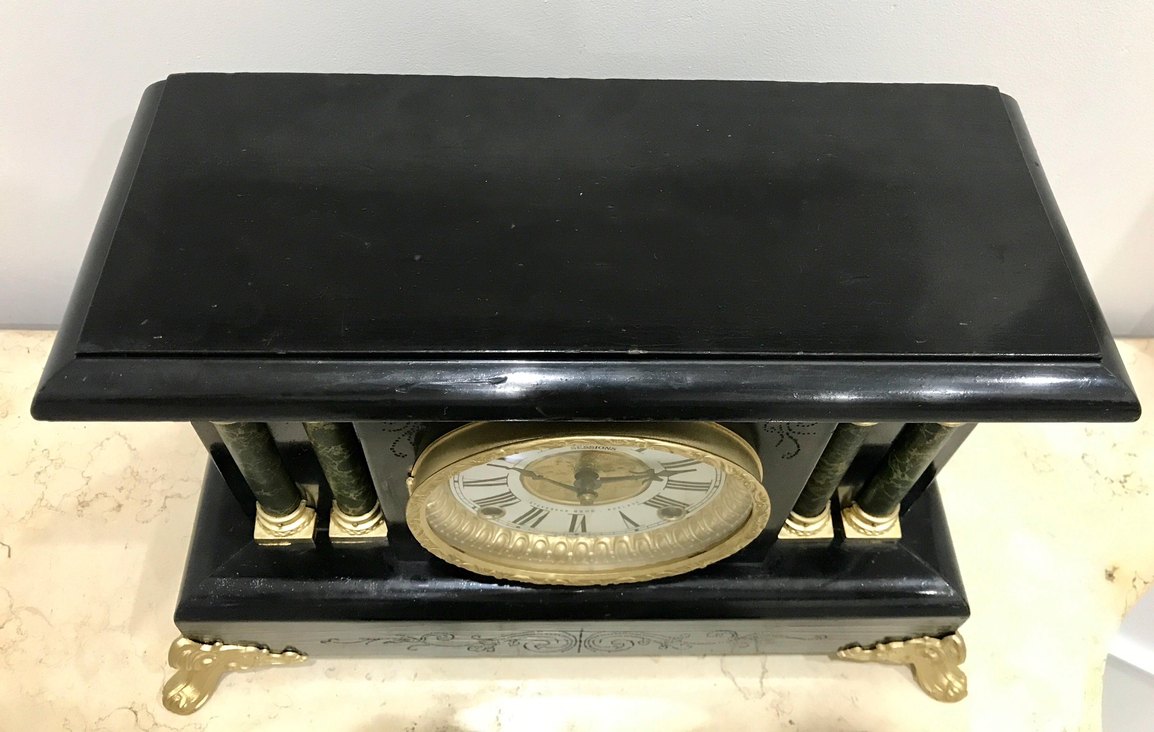 Original Antique Sessions Mantel Clock | eXibit collection