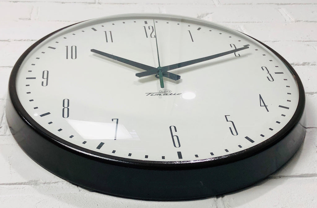 Vintage TIMATIC Battery Station Wall School Clock | eXibit collection