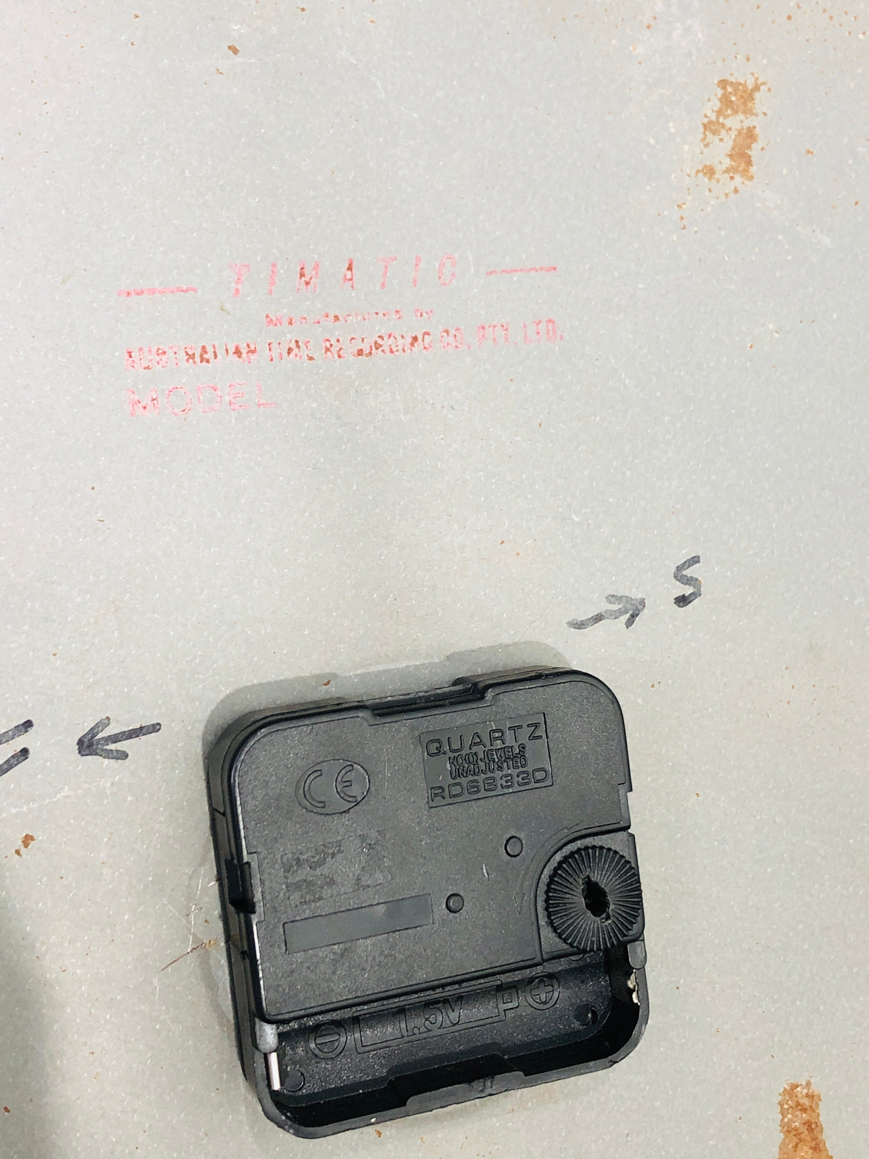 Vintage TIMATIC Battery Station Wall School Clock | eXibit collection