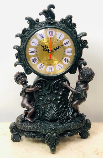 Vintage Baroque Style Quartz Mantel Clock | eXibit collection