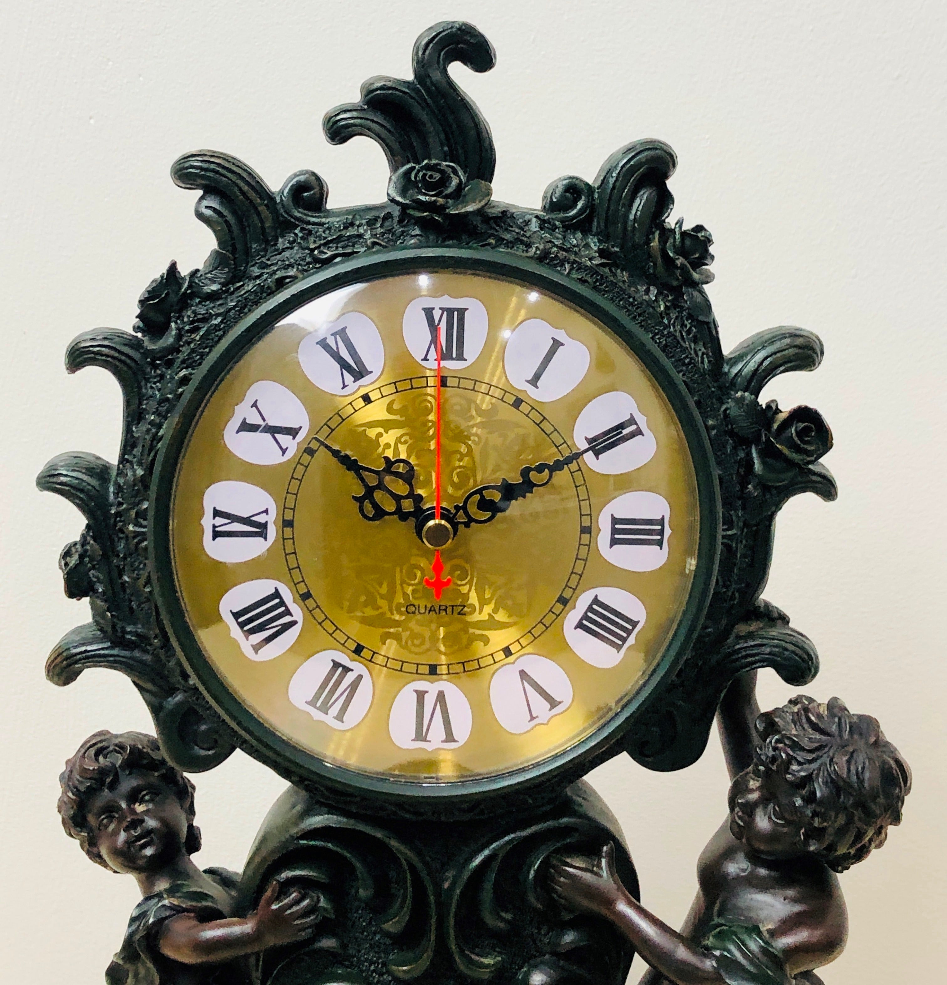 Vintage Baroque Style Quartz Mantel Clock | eXibit collection