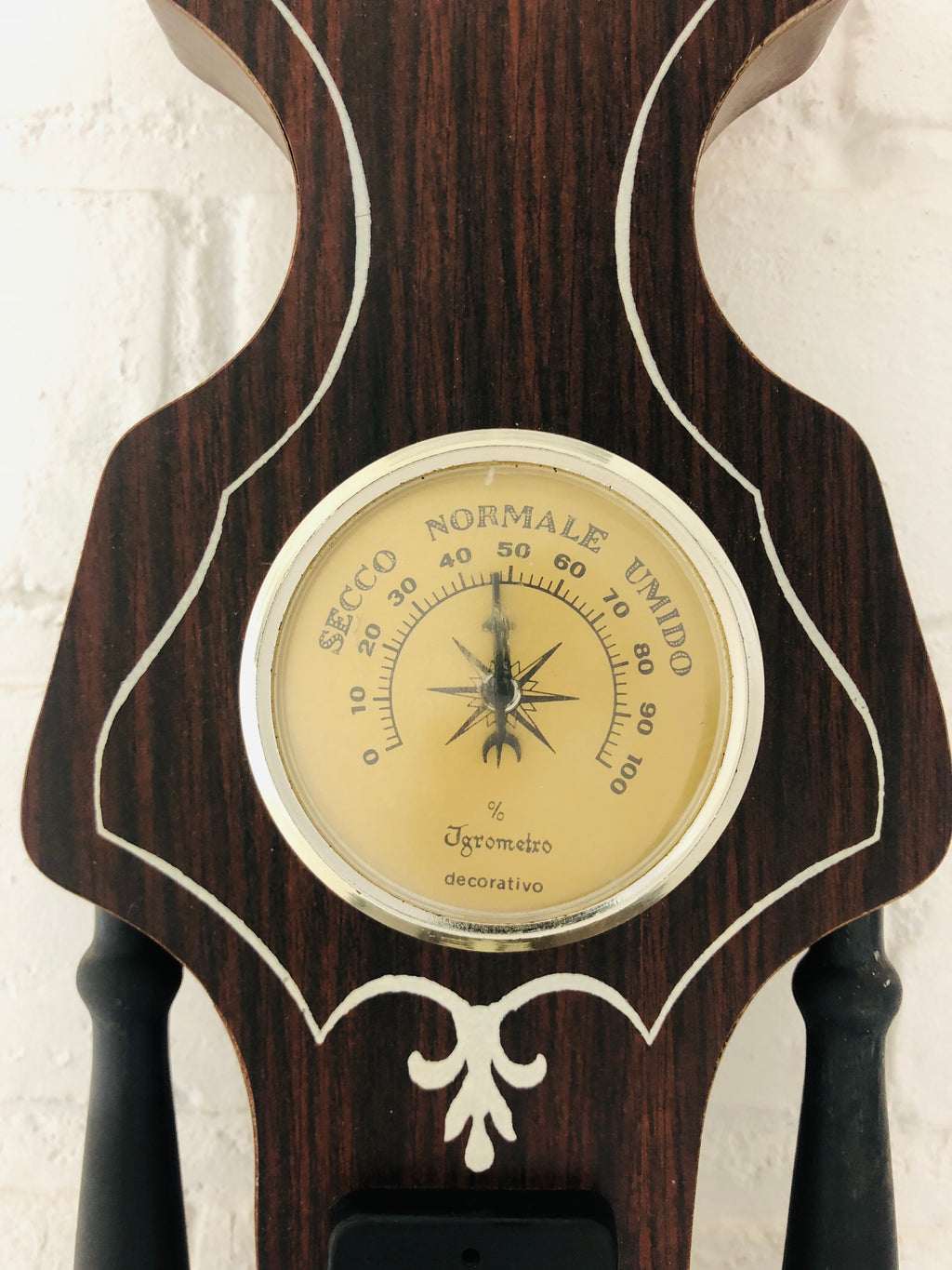 Vintage Banjo Style Wall Clock with Thermometer | eXibit collection