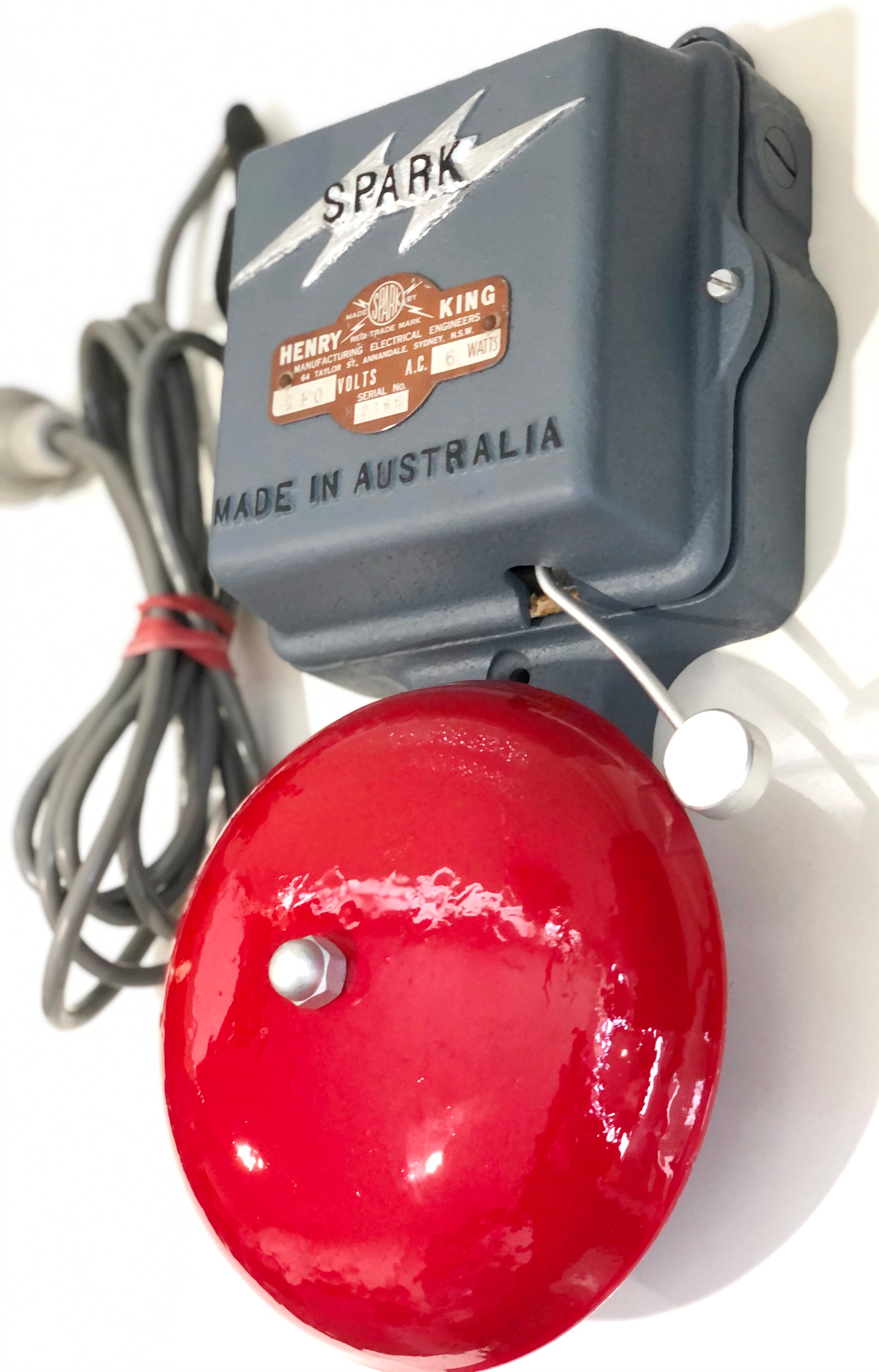 Vintage Cast Iron SPARK Fire Alarm Bell | eXibit collection