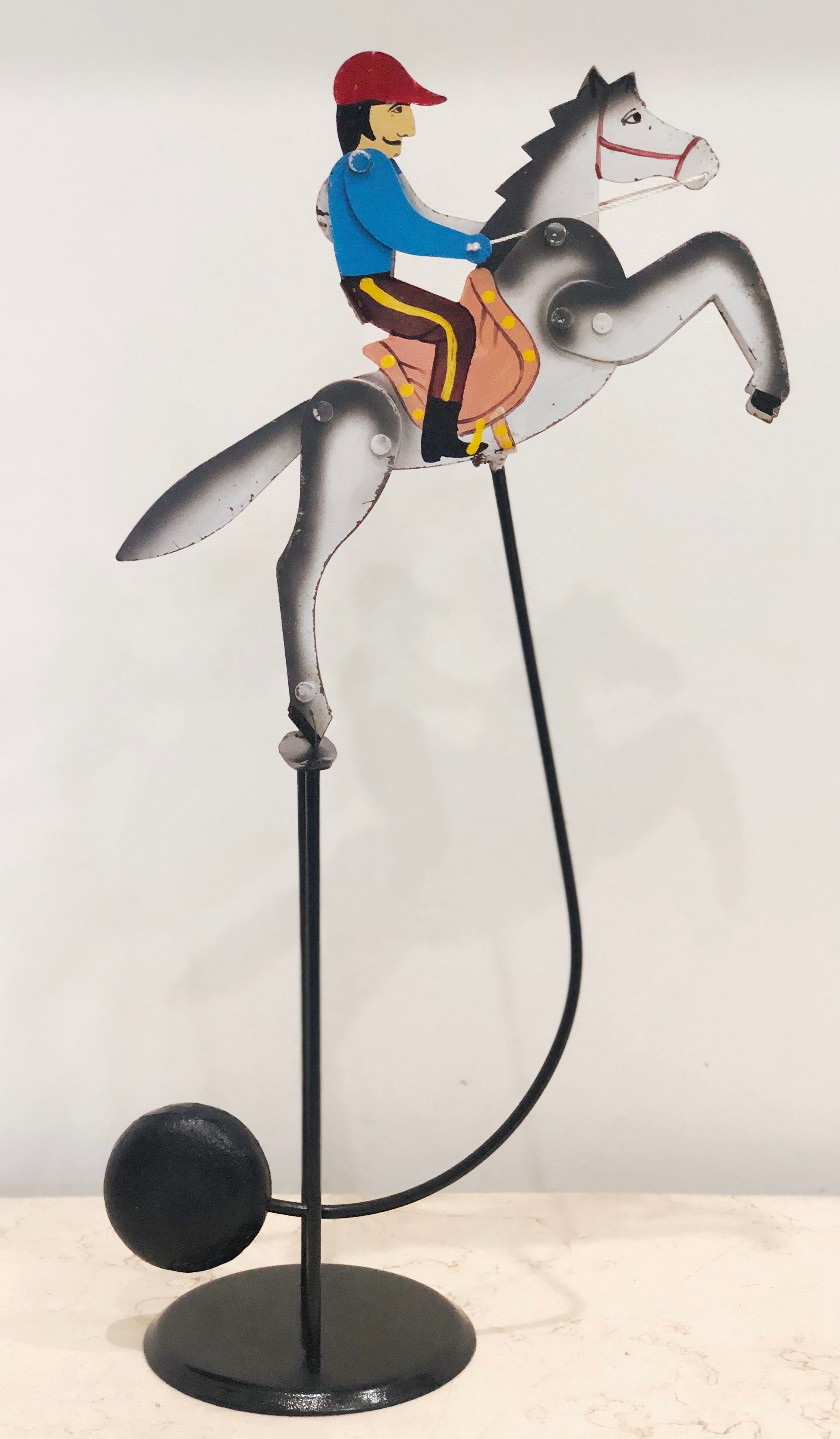 Vintage Swinging/Rocking Jockey Horse Toy | eXibit collection