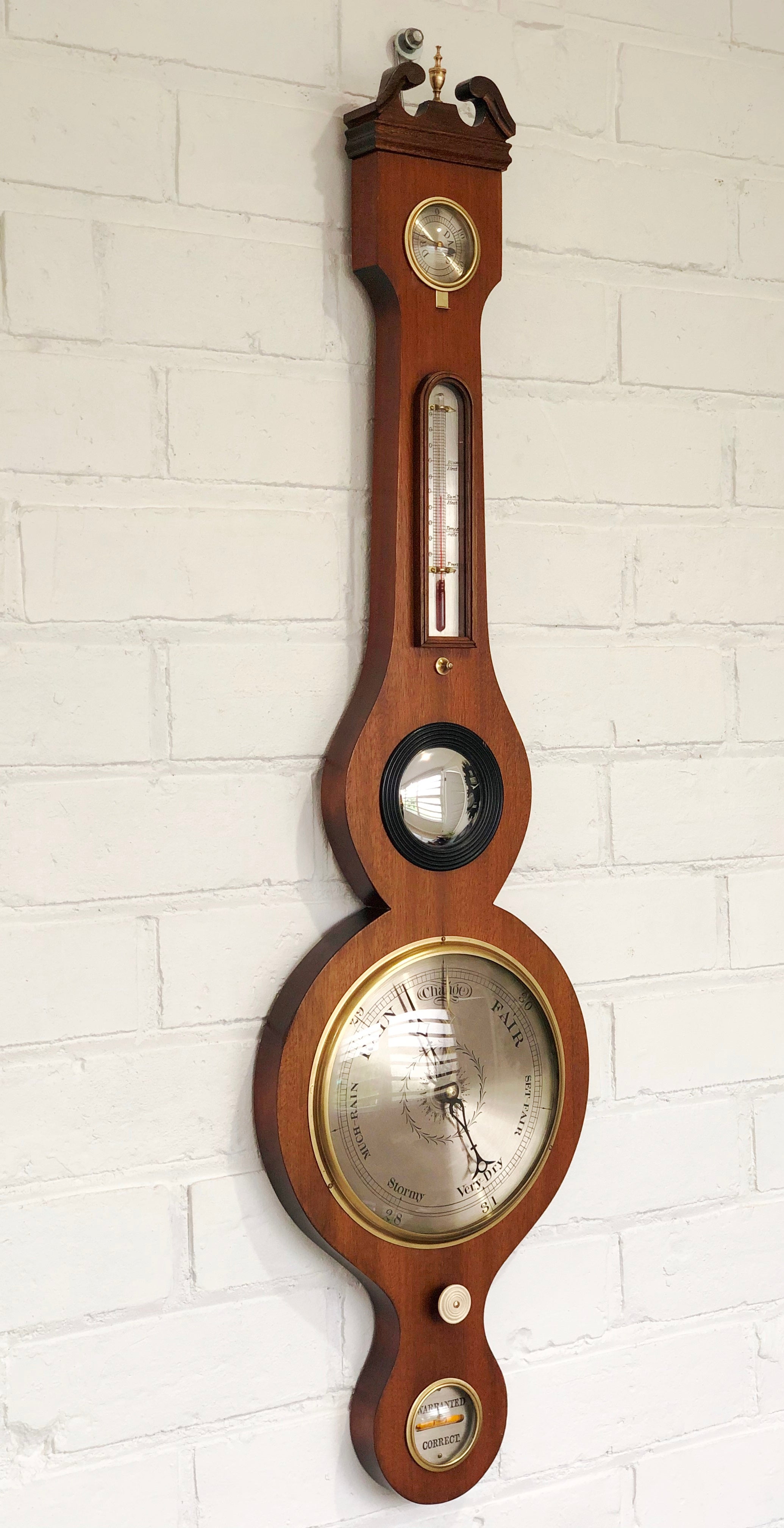 Antique five dial Wheel Banjo Barometer, Thermometer & Hygrometer | eXibit collection