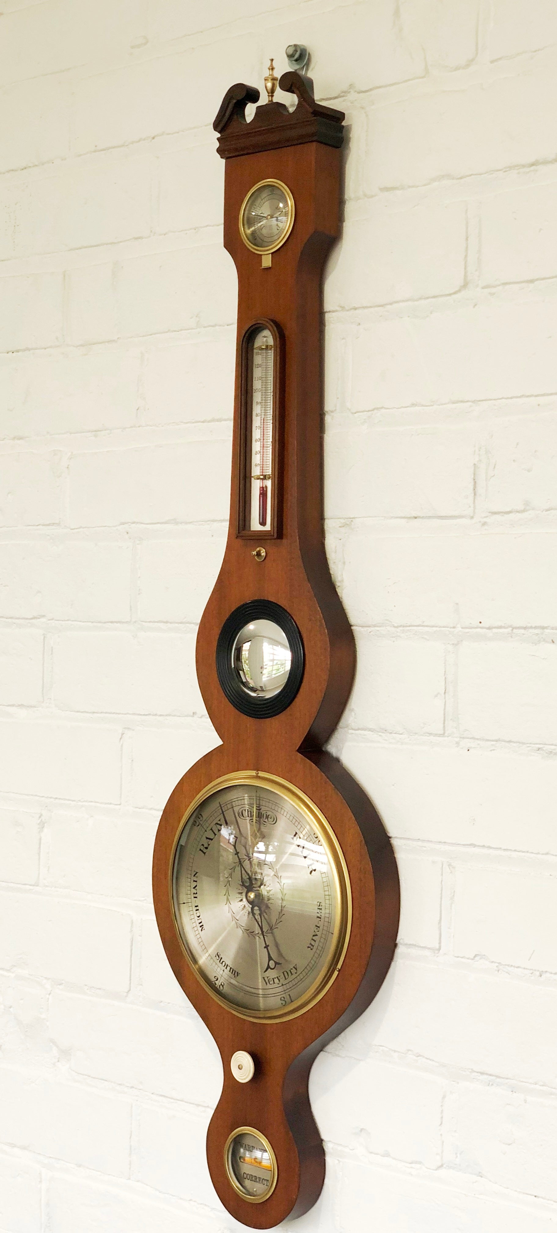 Antique five dial Wheel Banjo Barometer, Thermometer & Hygrometer | eXibit collection