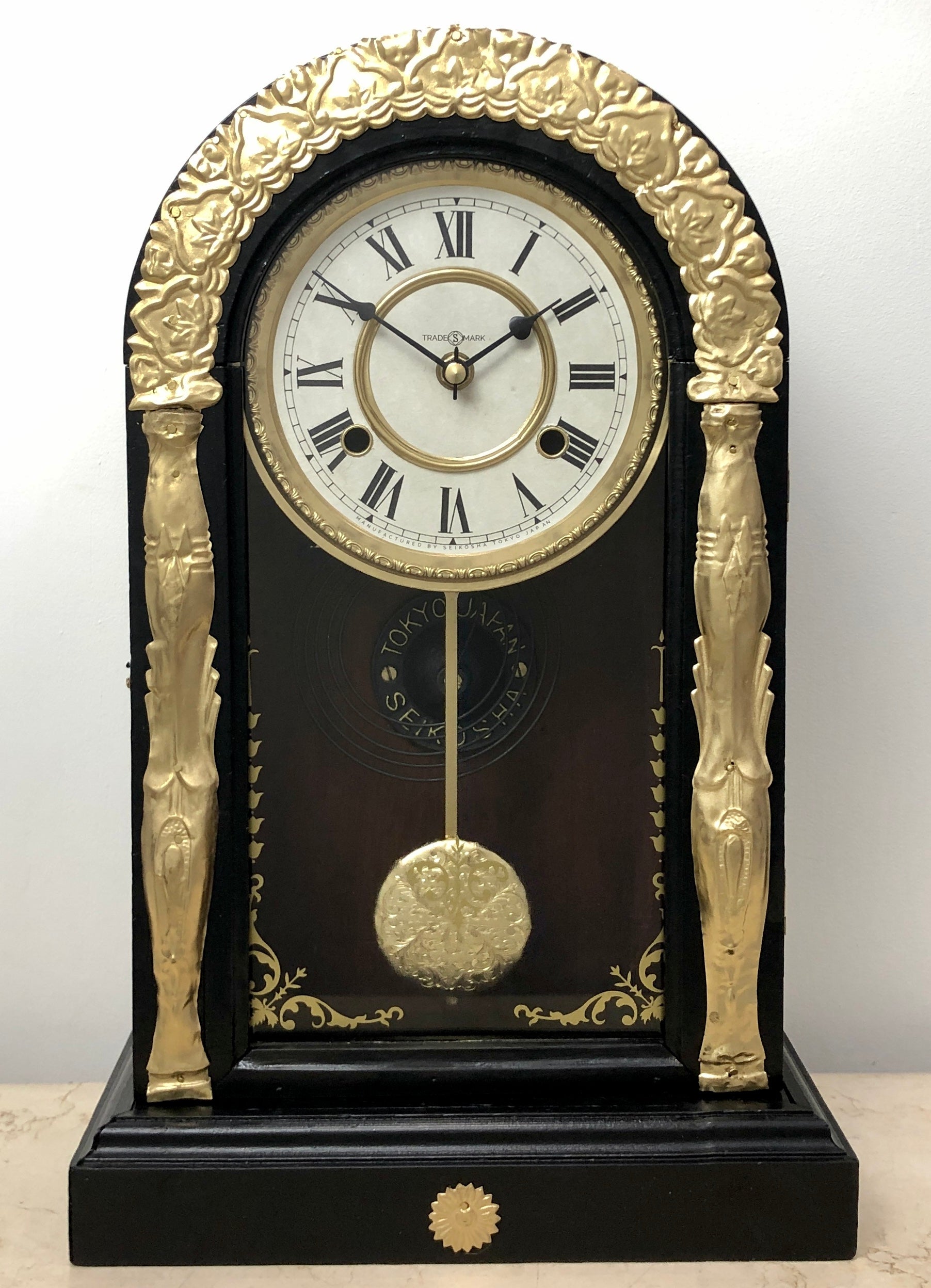 Antique Seikosha Cathedral Battery Mantel Clock | eXibit collection