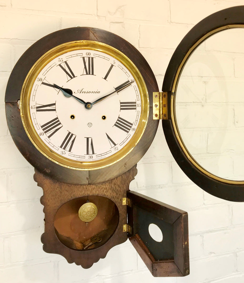 Original Antique Ansonia Wall Clock | eXibit collection