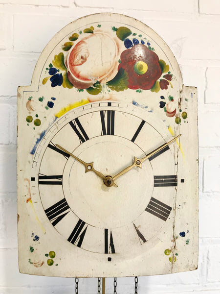 Antique Hand Painted Denmark Wall Clock | eXibit collection