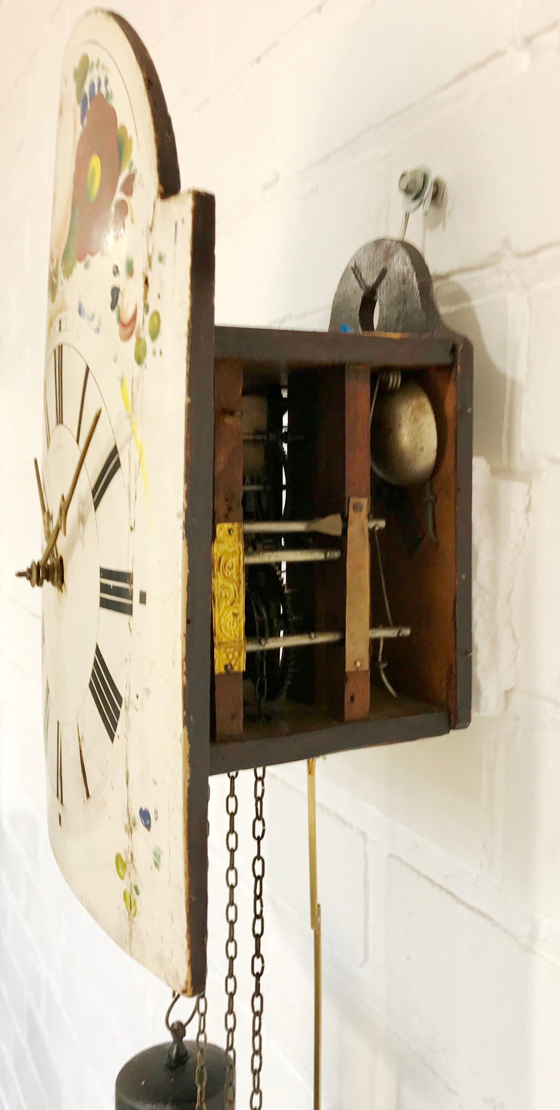 Antique Hand Painted Denmark Wall Clock | eXibit collection